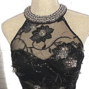 My Michelle" Black Backless Dress sz 5